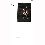 12X18 12X18 Pirate Red Hat Sleeved Garden Stand Flag [並行輸入品]