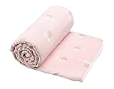 [35.4 x 35.4インチ]ベビータオル毛布、ピンクの毛布、柔らかく通気性のある