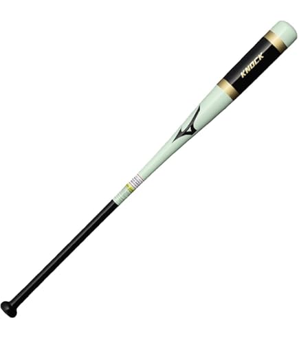 Amazon | グリーン×ゴールド ミズノプロ 野球 木製 ノックバット