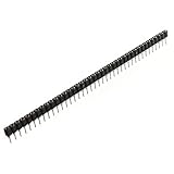 40 ピン 10cm ラウンド ホール ピン ヘッダー IC ソケット DIP SIP ソケット アダプター ハンダ付け ブラック 並行輸入品