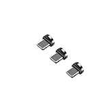 ノーブランド品 ライトニング 3PIN マグネット充電ケーブル用端子 (iOS 3個) 金属