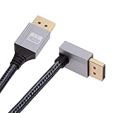cablecc 4K 60hz DisplayPort DP - DP Ultra-HD UHD ケーブル 32.4Gbps 高速 アップアングル付きシルバースリーブ 2.0M