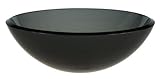 Ambassador Marine Half Sphere Glass Vessel Smoked Smooth Gray Glass Sink,16 1/2-Inch Diameter x 5 1/