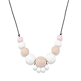 Unique Teething Necklace for Mom to Wear Baby Safe Handmade Silicone Jewelry [並行輸入品]