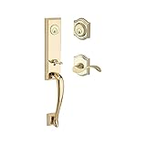 Baldwin DCDELXCURLTAR003 Reserve Double Cylinder Handleset Del Mar x Curve with Traditional Arch Ros