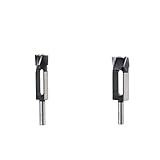 F Fityle 2点セットプラグカッター 穴あけビット 木ダボドリル 高炭素鋼 16mm＆25mm 1/2インチシャンク