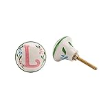 (シージービー・ギフトウェア) CGB Giftware Birds And Botanics 引き出し用 つまみ 取っ手 デコレーション (L) (アクア/ピンク)