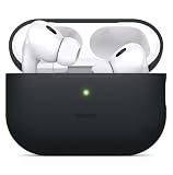 【elago】 AirPods Pro2 対応 ケース 耐衝撃 薄型 ソフト シリコン カバー Lightning USB-C ワイヤレス充電 MagSafe 対応 [ Apple AirPods Pro 2 アップル エアポッツプロ2 第2世代 対応 ] ORIGINAL BASIC ブラック