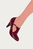 Banned Apparel - Bordeaux Penny Asymmetrical Strap High Heels 6.5