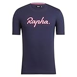 Rapha ラファ ロゴ Tシャツ Logo T-Shirts ダークネイビー/ハイビズピンク