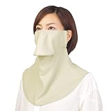 [YAKeNU UV CUT MASK] 日焼け防止フェイスカバー ヤケーヌロング 長いサイズ（マジック式） (ベージュ)
