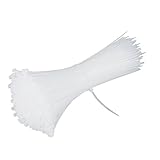 GRALARA約１００本　結束バンド　セルフロック プラスチック ナイロン　ケーブル　タイ　ワイヤー　コード 　全２色９サイズ選ぶ - 白, 5 * 300ミリメートル