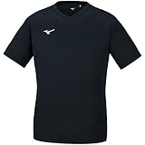[ミズノ] トレーニングウェア 半袖 Tシャツ ナビドライ Vネック 吸汗速乾 インナー 肌着 メンズ ブラック/ホワイト M