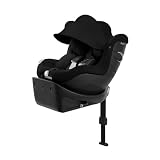 CYBEX サイベックス【公式】シローナ G i-Size ムーンブラック プラスJP (セパレートタイプ) 360°回転機能、ISOFIX固定、R129適合、新生児から、チャイルドシート (オリジナルリフレクターバンド付き)
