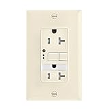 Eaton GFCI Self-Test 20A -125V Tamper Resistant Duplex Receptacle with Nightlight & Standard Size Wa