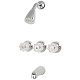 Aqualife Classic Three Handle Tub Faucet & Shower Set - Chrome by Aqualife