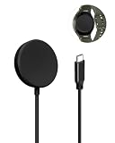 For Samsung Galaxy Watch Ultra/Watch 7/Watch 6/Watch 5/Watch 5 Pro/Watch 4/Watch 4 classic/Watch 3 スマートウォッチ 充電ケーブル 磁気吸着 対応 PDケーブル 充電器 【急速充電/超高耐久】(ブラック)