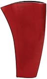 Deco 79 Ceramic Lacquer Vase, 23 by 13-Inch, Red [並行輸入品]