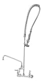 T & S真鍮b-0133-adf08 EasyInstall pre-rinseスプリングアクション壁マウントベースに8インチセンターと8インチアドオン蛇口