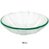 DecolavホワイトPinwheelアートガラス容器シンク1090-wh