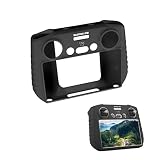 TMOM DJI RC 送信機用 保護カバー コントローラ保護カバー Mini 3 /Mini 3 pro対応リモコンシリコンケース サンシェード サンバイザー付き 傷がつきにくい保護スリーブ 防塵 汚れ防止 ドローンアクセサリー (ブラック)