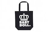 BABYDOLL（ベビードール） 王冠ロゴトートバッグ キッズ レディース Mサイズ/横型 ブラック×ホワイト