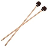 xuuyuu.. マリンバアクセサリー 軽量 損傷がなく マレット １ペアマレット 打楽器(ブラウンヘッドウッド)