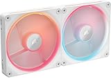 CORSAIR iCUE LINK LX140-R RGB スターターキット 140mm PWM PCケースファン デュアルライトループ デュアルパック ホワイト CO-9051056-WW