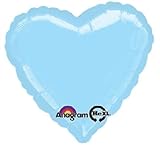 loonballoonライトブルーハートベビーパステルShaped ( 1 ) 18 "パステルメタリックパーティーMylar Balloon