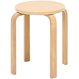 木製 丸椅子 曲げ脚椅子6脚セット サイズ40×40×44cm カラー:ナチュラル(15003148-2) 曲げ木チェア スタッキングチェア 積み重ね可能)