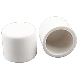 SODIAL(R)5個20ミリメートル水パイプ継手PVCスリップエンドキャップカバーホワイト