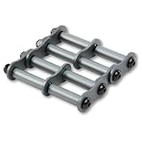 SmartBASE 連結カスタムチェーン アルミ 腰道具用 金具一式 3連結 1連結 ベルトループ金具対応 腰袋 工具差し 軽量 選べる7色 アルマイト 六角穴ねじ 長さ調整可能 汎用設計 互換性 公的機関強度試験済 (ストーングレー, 3連チェーン)