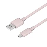 オウルテック シースルーシリコンケーブル Type-A to Type-C 1.2m シースルー素材採用 耐屈曲5万回 急速充電3A データ転送 Mignonne（ミニョン） ローズピンク OWL-CBS1MINAC12-PK