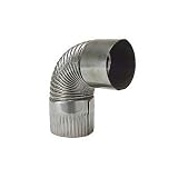 Norwesco 3in. Blue 90 degrees Corrugated Stovepipe Elbow 328010