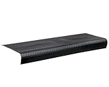 M-D製品9〜0.13インチXの24インチ黒ビニール階段トレッド75556