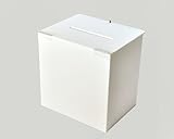 応募箱/投票箱/アンケートボックス/タイプＳ/白（不透明）/南京錠付/W20cm