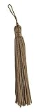 Set of 10 BEIGE Chainette Tassel 4 Inch Long with 1 Inch Loop Basic Trim Collection Style# RT04 Colo
