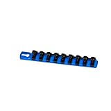 Ernst Manufacturing 8308-Blue-3/8 8-Inch Socket Organizer and 9-3/8-Inch Dura-Clip Socket Clips [並行輸