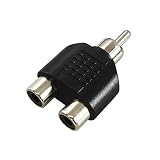 [F-FACTORY] RCA/ピン端子 2分配アダプター RCA分配プラグ RCA(オス)-RCA×2(メス) ニッケルメッキ 1個入り P-757-1P