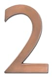 Architectural Mailboxes 3585AC-2 Solid Cast Brass 5 in. Antique Copper Floating House Number 0