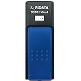 スライド式 USB 3.1 Gen1 64GB RI-HD50U064BL 超高速データ転送 ブラック ブルー USBメモリー インデックスシール付 RiDATA (64, GB)