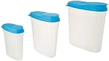 3個入りプラスチックキッチン食品Cerealストレージコンテナセット