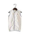 kukka　ja　puu　ガーゼスリーパー　日本製　50-70　エクリュ×サックスブルー