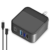 3in1 Switch/Switch OLED対応 ACアダプター 多機能ドック HDMI 変換アダプター L型1.2M Type-Cケーブル付 充電器（HDMI/USB 3.0/TYPE-Cポート) 急速充電 PSE認証済 過電流保護 コンパクト switch ドック代用品 TVモード対応 テレビ出力