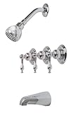 Premier Faucet 119279 Premier Wellington 3-Handle Tub & Shower Faucet, Chrome by Premier Faucet