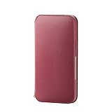 エレコム iPhone 12 mini ケース Qi充電対応 ソフトレザー 磁石付 レッド PM-A20APLFY2RD
