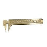 Lovoski 測定　定規　スライド　ゲージ　バーニア　ツール　真ちゅう　全5タイプ　80mm　100mm　120mm 　 - 100mmデュアルスケール