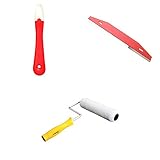 Dovewill 3本入り　お買い得　塗装ツール　プラスチック　ペイントローラーブラシ　壁紙スクレーパー 　シーラントスムーザー　家庭