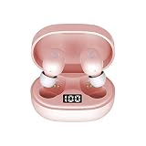 Bluetooth イヤホン 超小型 ブルートゥース 5.4 ヘッドセット マイク内蔵 ワイヤレスイヤホン 軽量 両耳 自動ペアリング HiFi音質 bluetooth ヘッドセット ミニ充電ケース付き LED残電量表示 iPhone/iPad/Android対応 ピンク