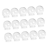 Alasum 15個雪景球 用品 透明プラスチック製水球 雪だるまクラフトキット